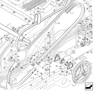 447213 - Вал привода выгрузного шнека ТС5