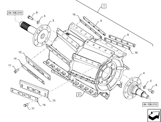 87396150 - Вал с фланцем