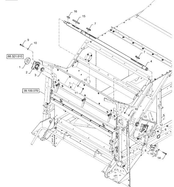420684 - Корпус подш. вала барабана/битера обмолота ТС5